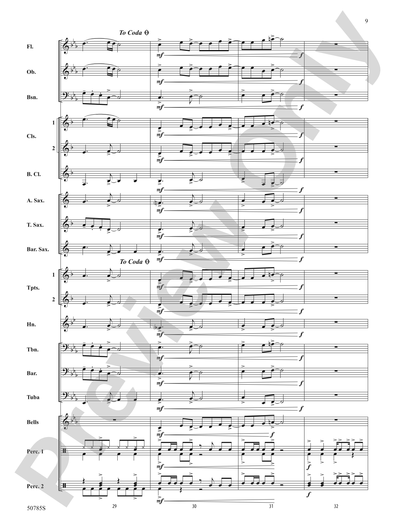 Dance the Night: Concert Band Conductor Score & Parts