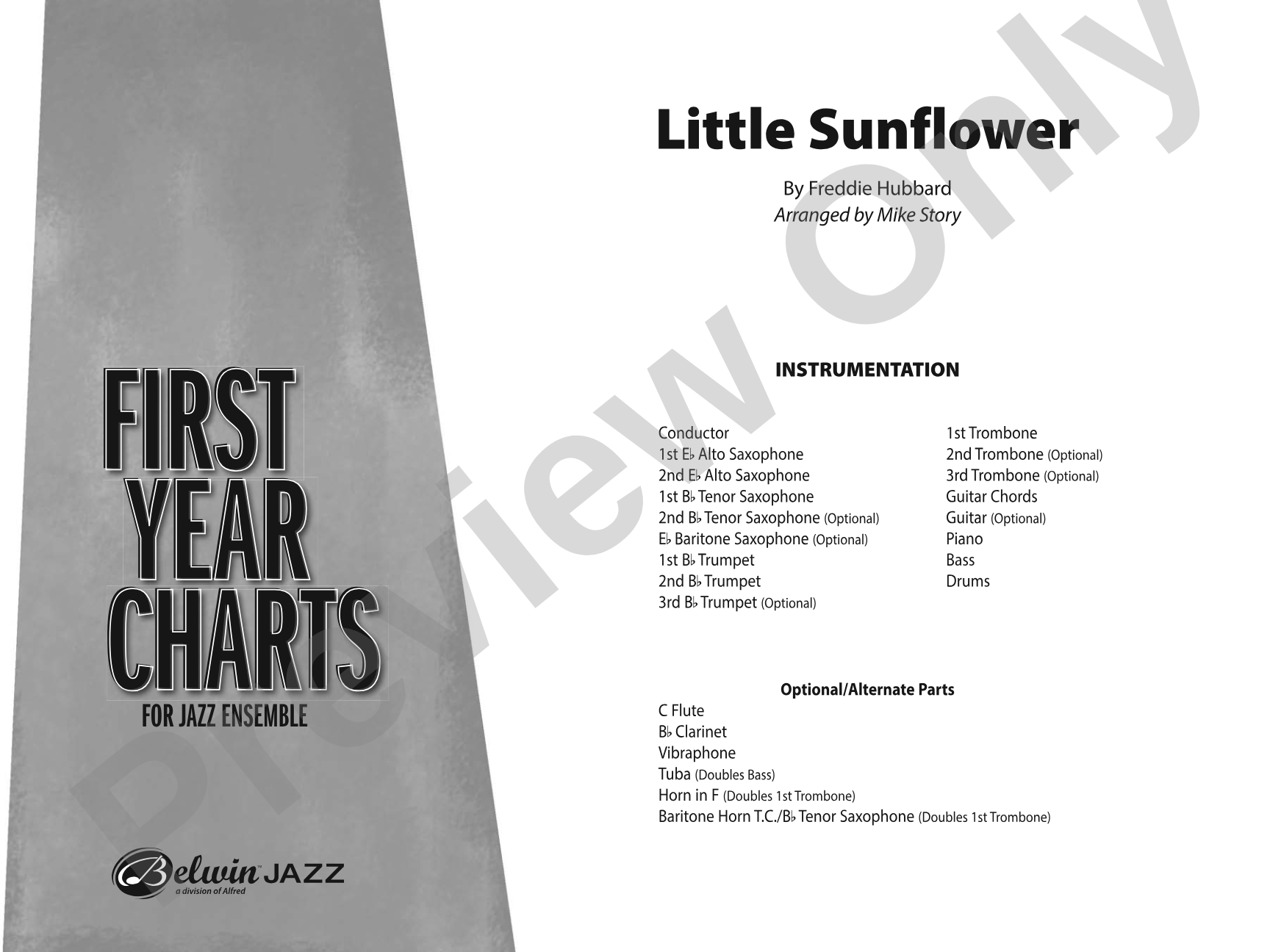 Little Sunflower: Jazz Ensemble Conductor Score & Parts