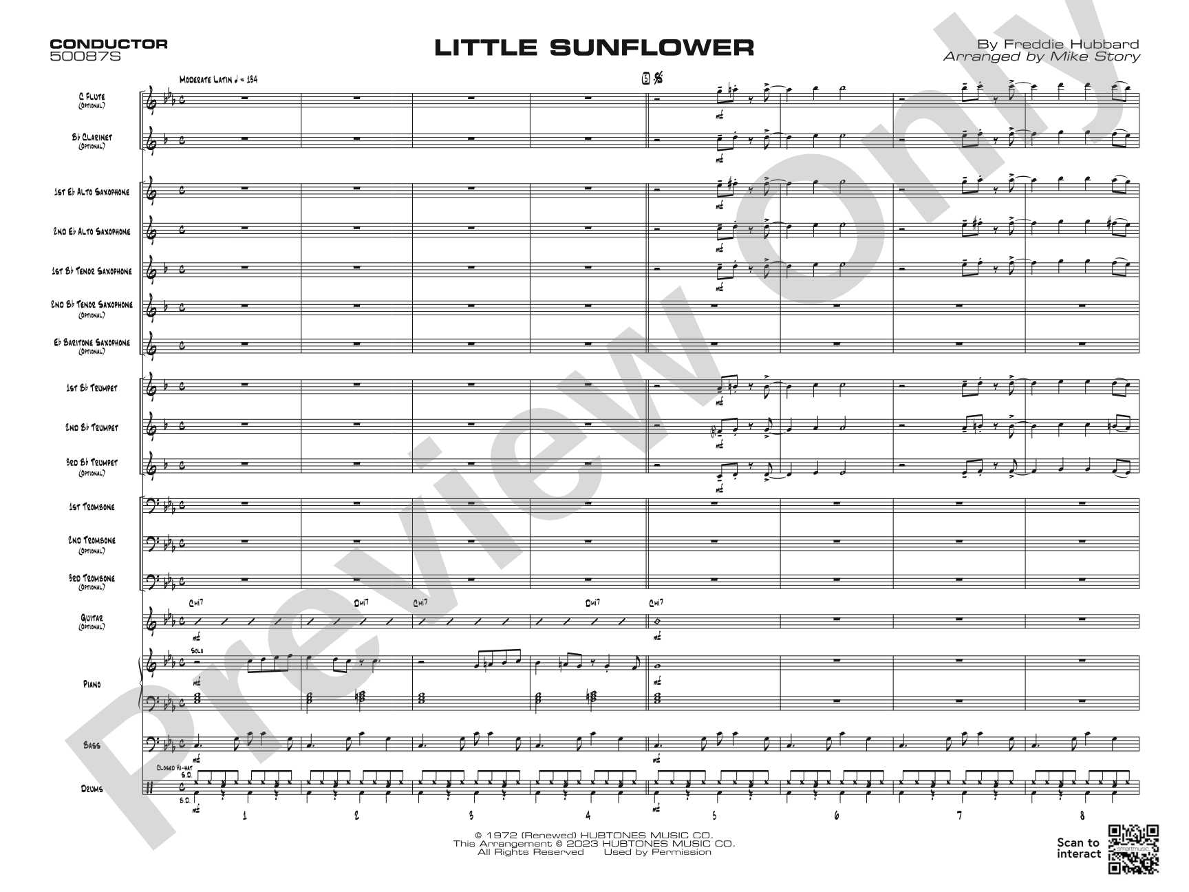 Little Sunflower: Jazz Ensemble Conductor Score & Parts