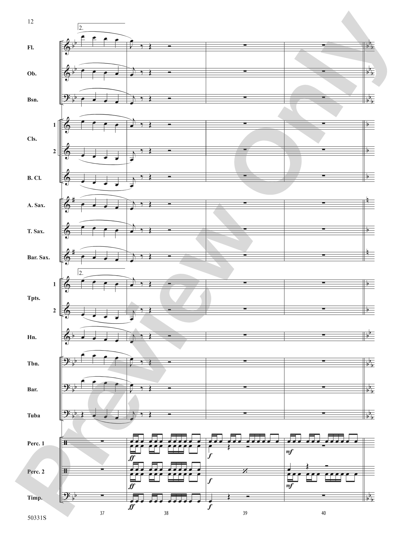 March to Nowhere: Concert Band Conductor Score & Parts