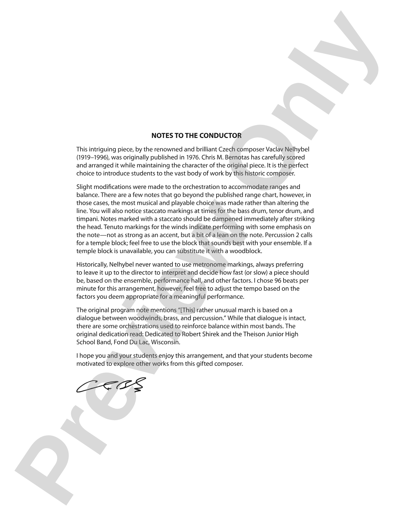 March to Nowhere: Concert Band Conductor Score & Parts