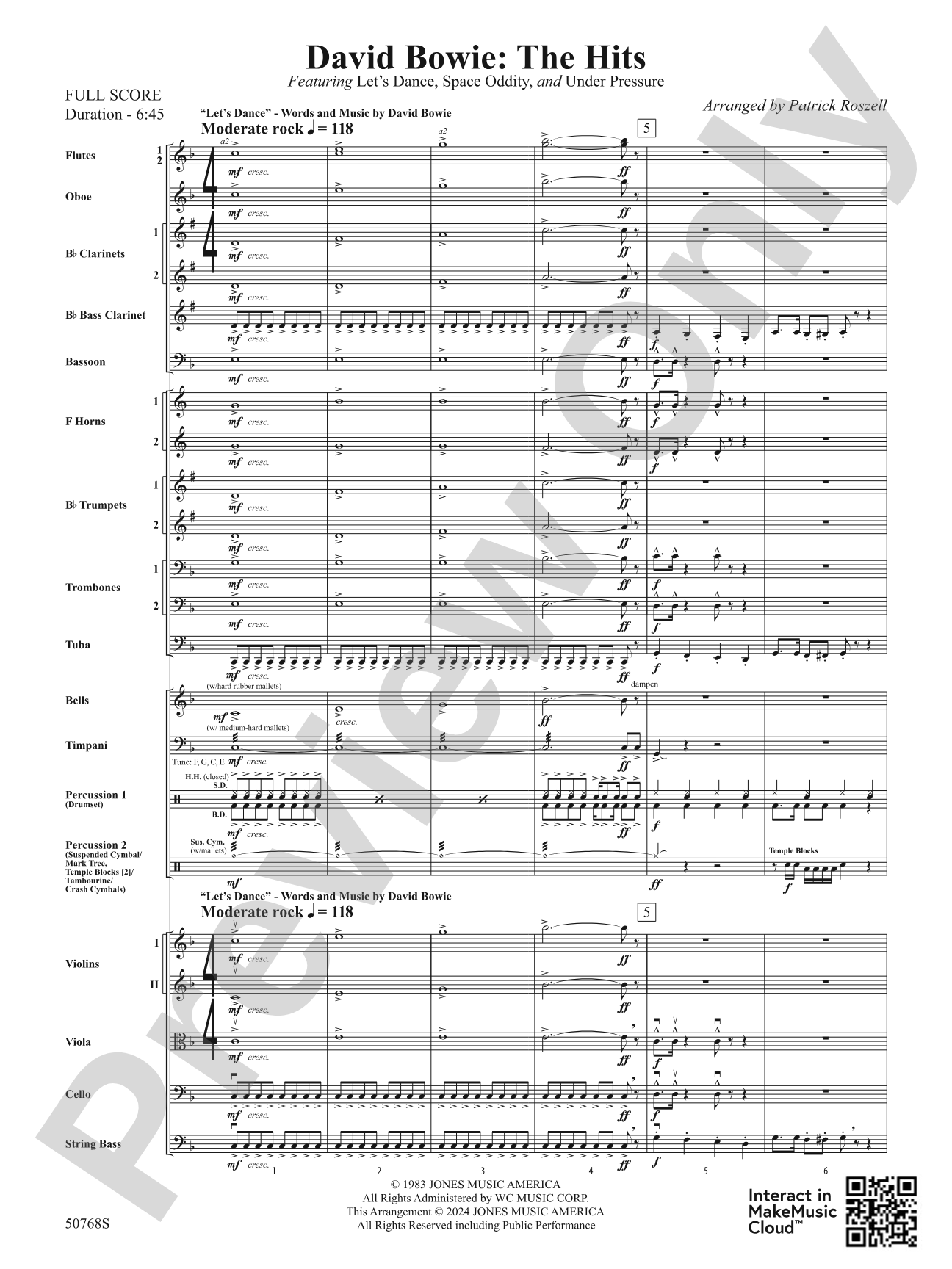 David Bowie: The Hits: Score