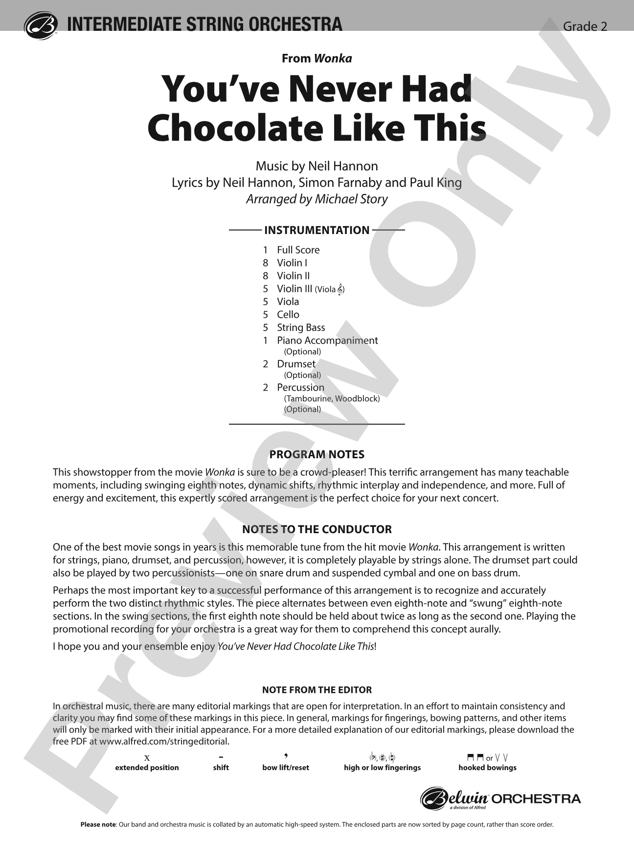 You've Never Had Chocolate Like This: Score