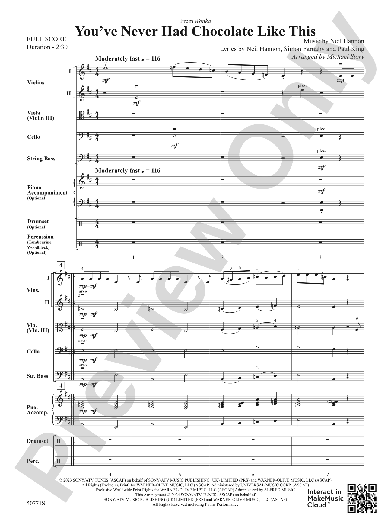 You've Never Had Chocolate Like This: Score