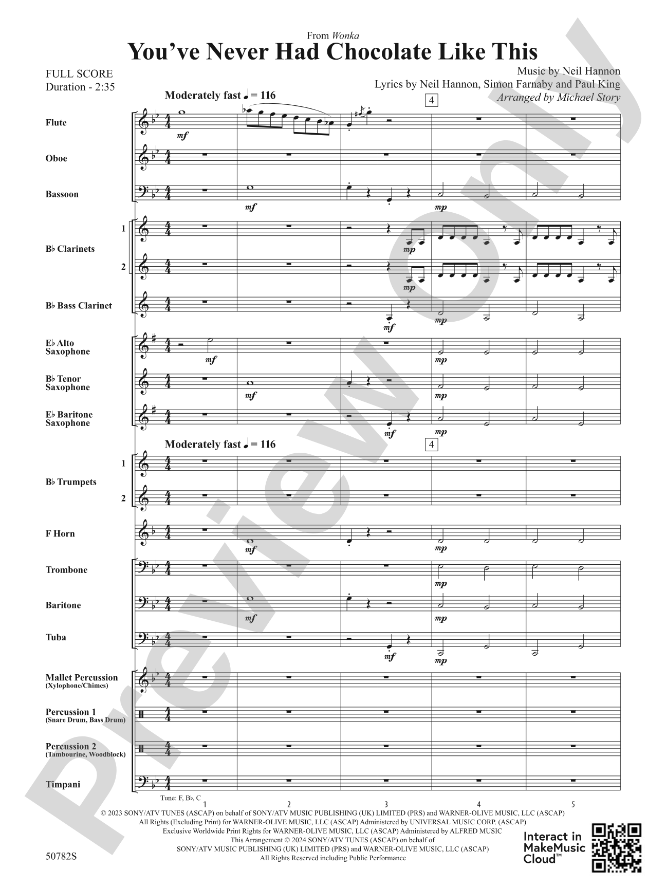 You've Never Had Chocolate Like This: Score