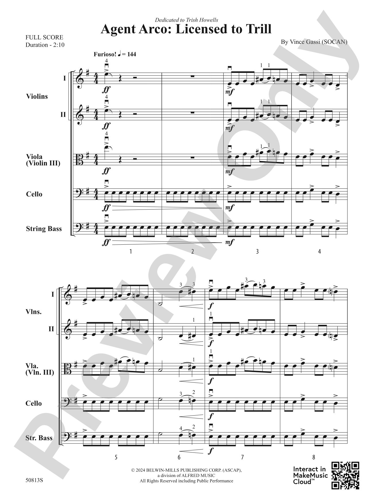 Agent Arco: Licensed to Trill: String Orchestra Conductor Score & Parts