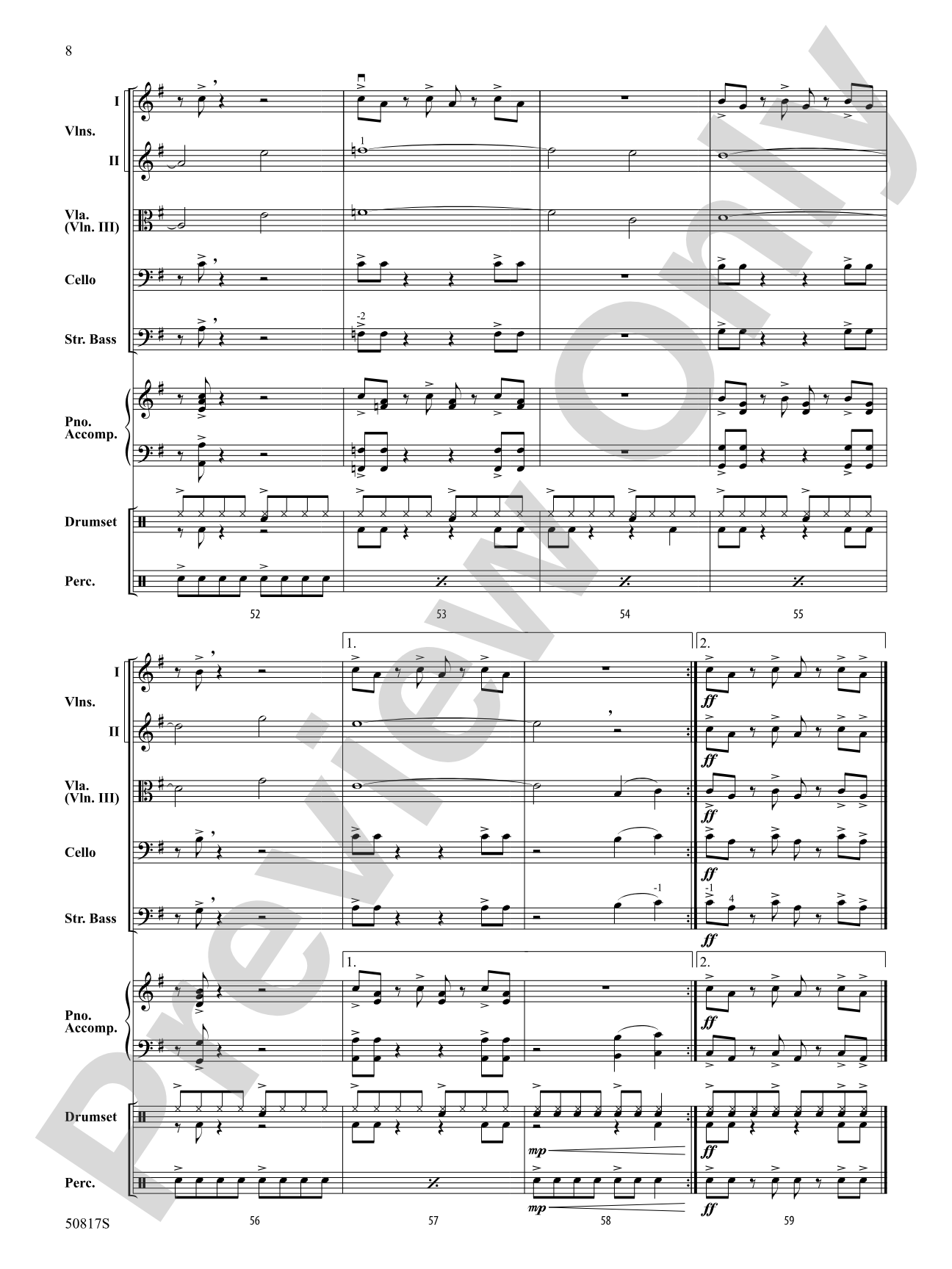 Ritmático: String Orchestra Conductor Score & Parts