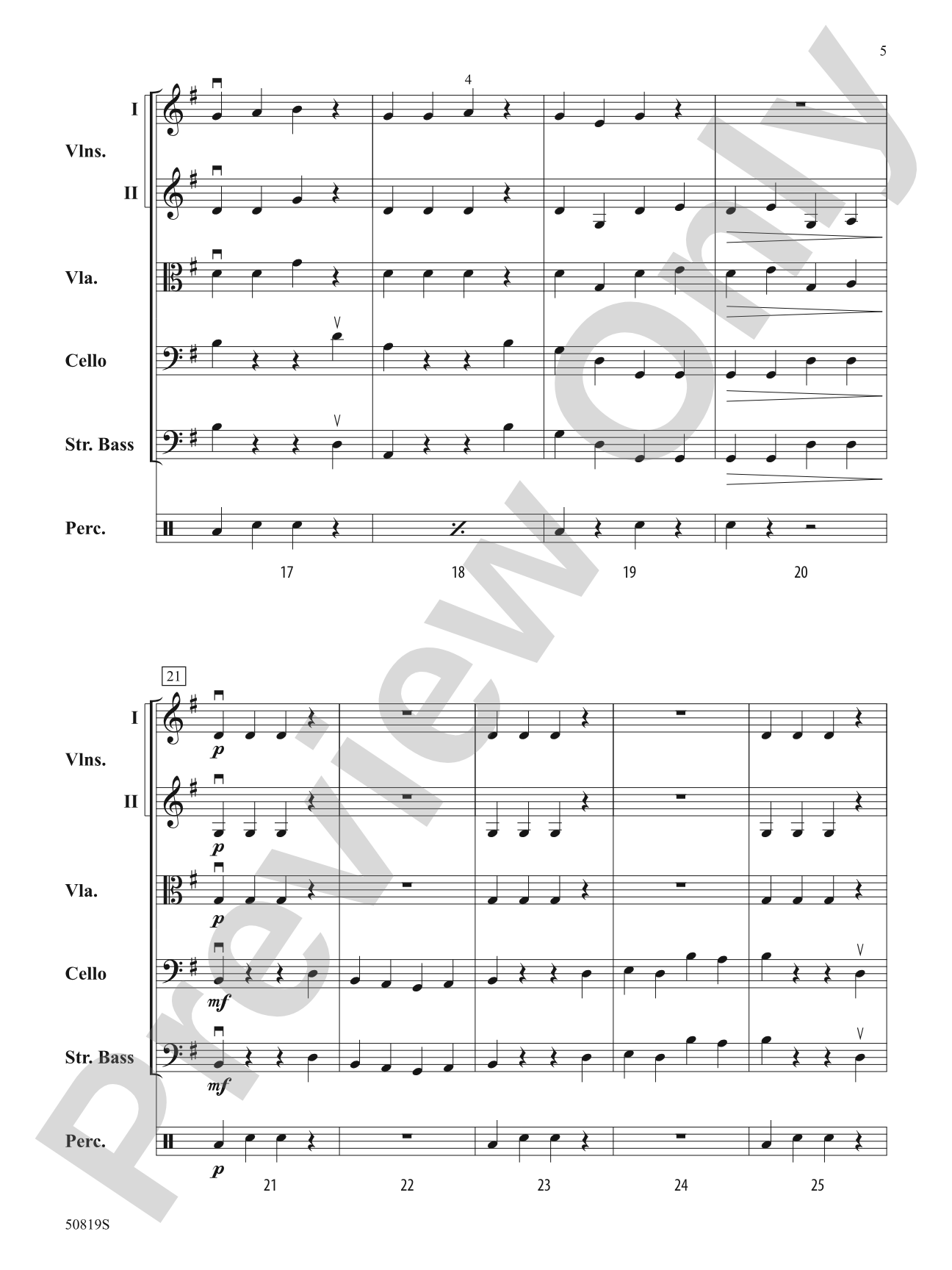 Mohanam Hop: String Orchestra Conductor Score & Parts
