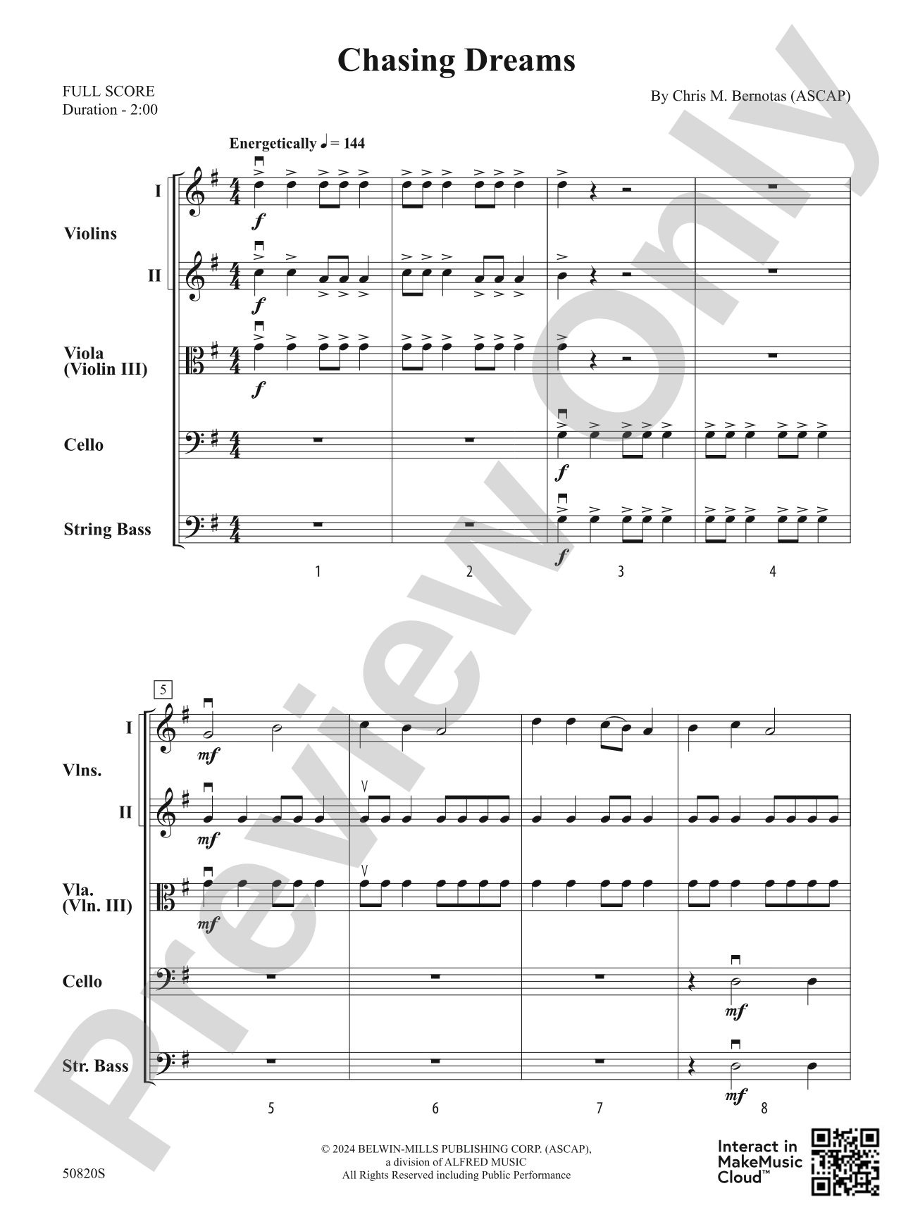 Chasing Dreams: String Orchestra Conductor Score & Parts