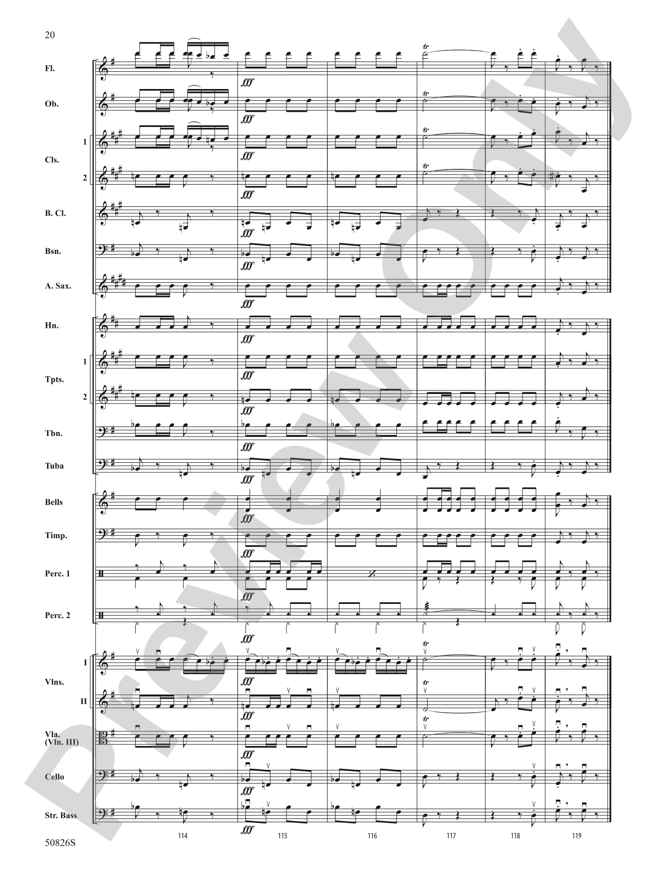 Overture from Carmen: Score