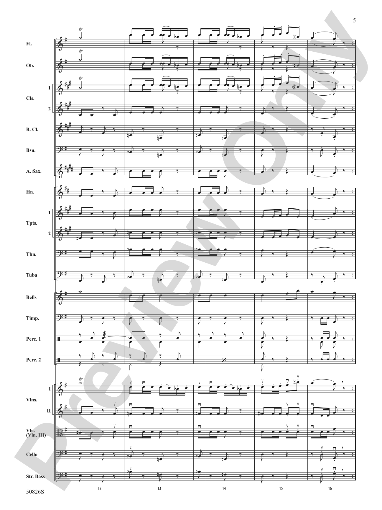 Overture from Carmen: Score
