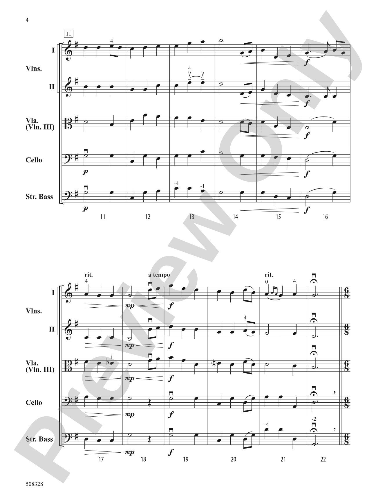 Emerald Spring: Score