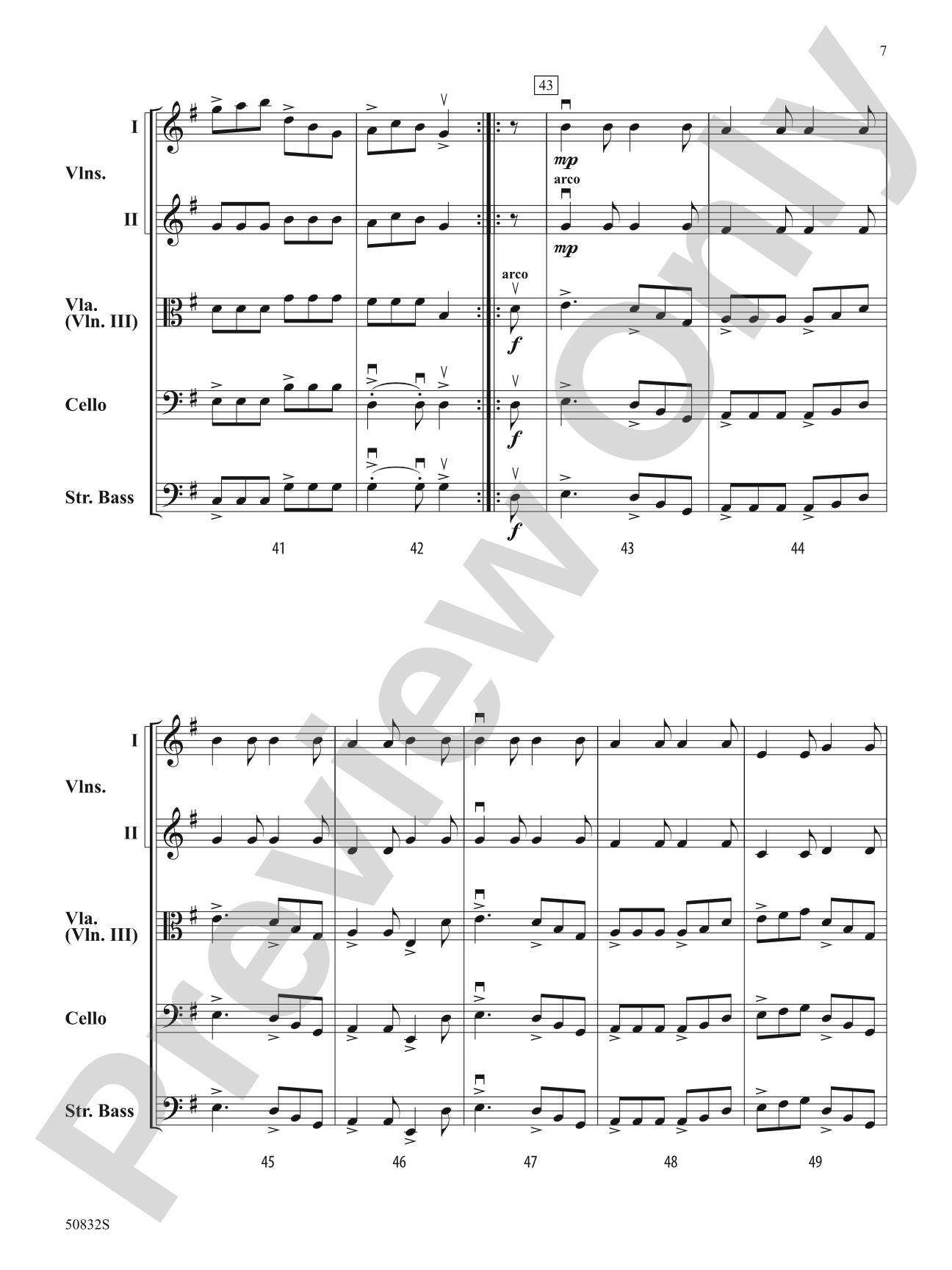 Emerald Spring: Score