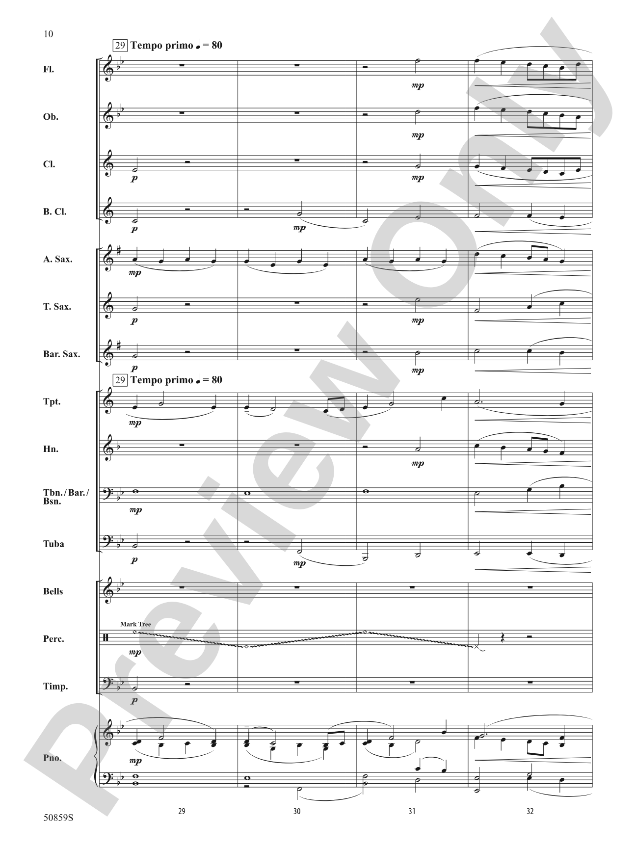 Whispers in the Wind: Concert Band Conductor Score & Parts