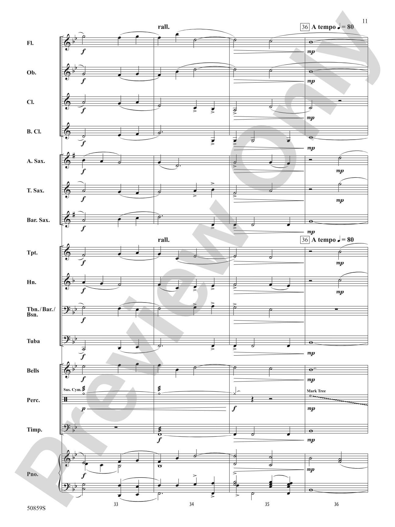 Whispers in the Wind: Concert Band Conductor Score & Parts