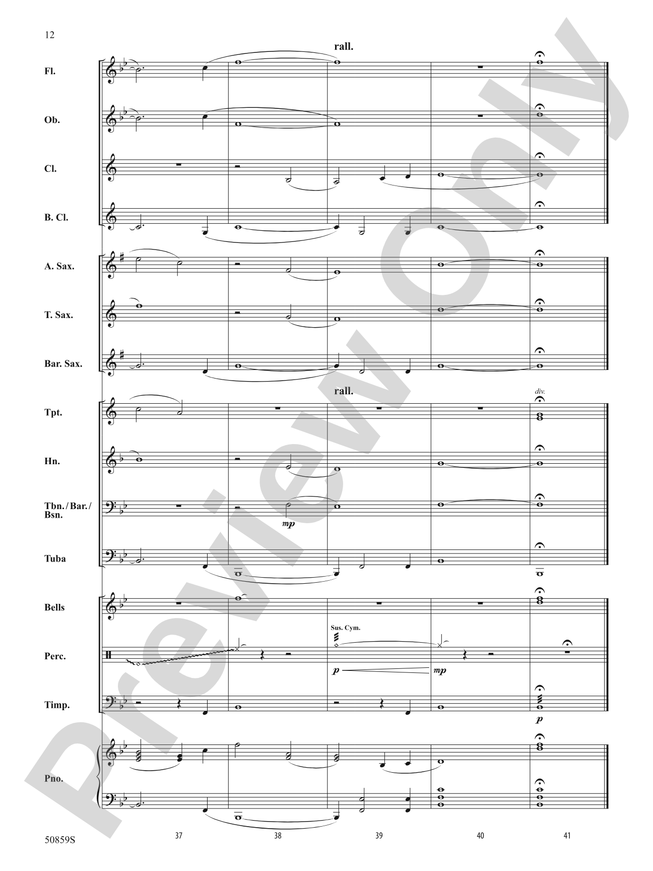Whispers in the Wind: Concert Band Conductor Score & Parts