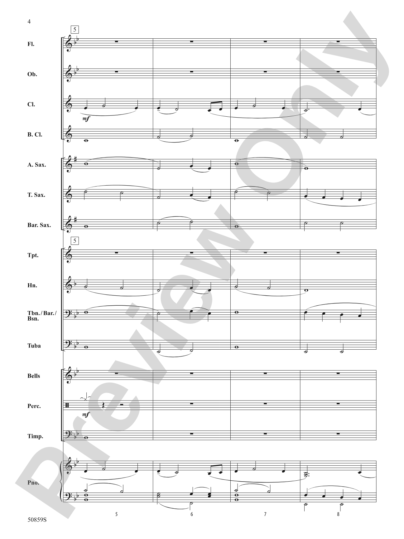 Whispers in the Wind: Concert Band Conductor Score & Parts