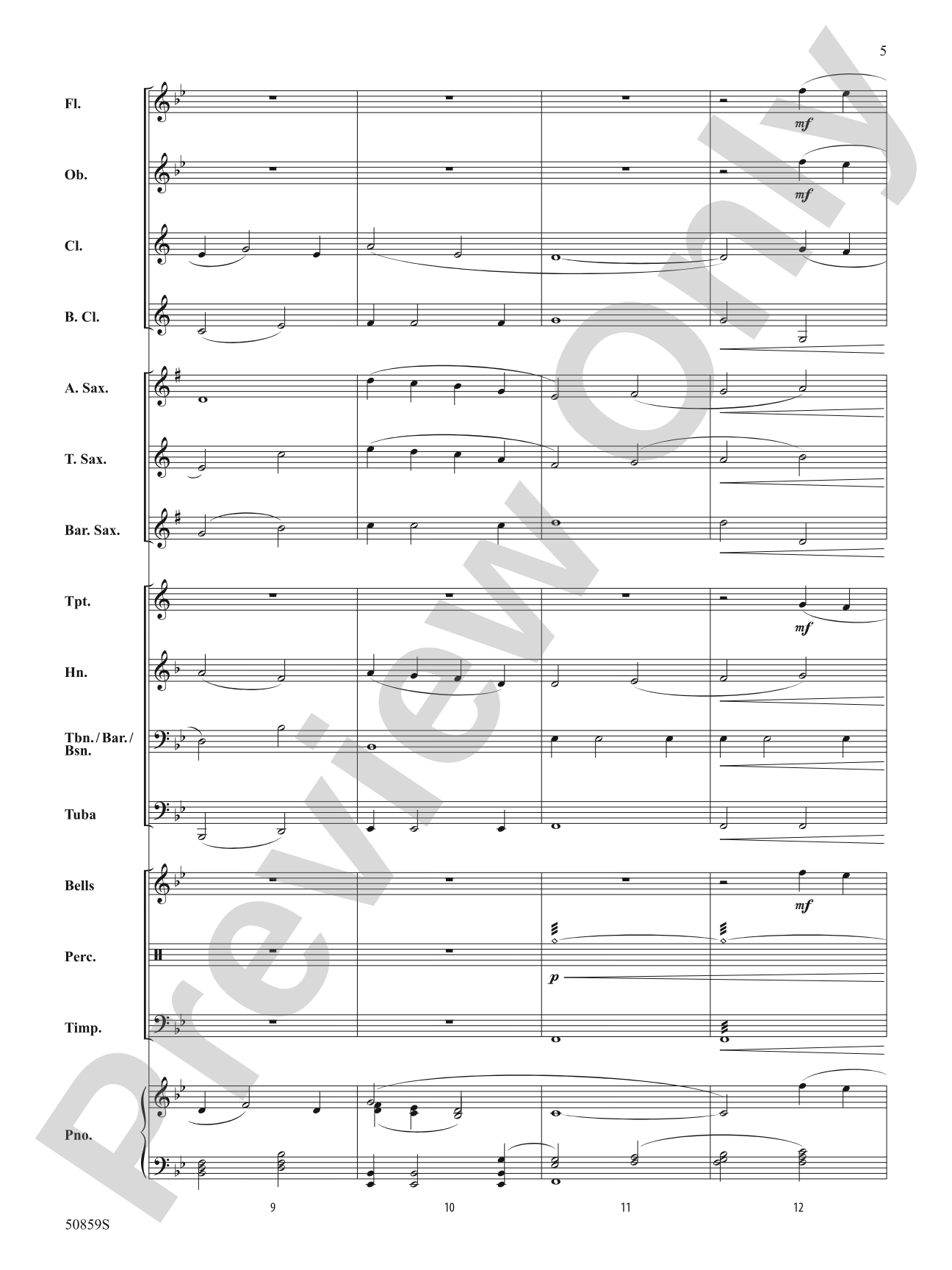 Whispers in the Wind: Concert Band Conductor Score & Parts