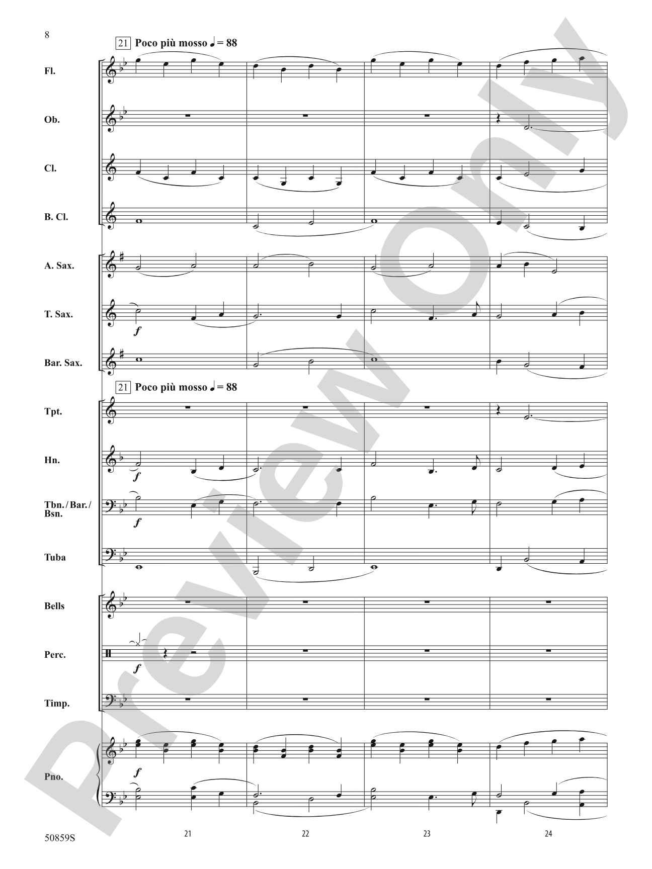 Whispers in the Wind: Concert Band Conductor Score & Parts