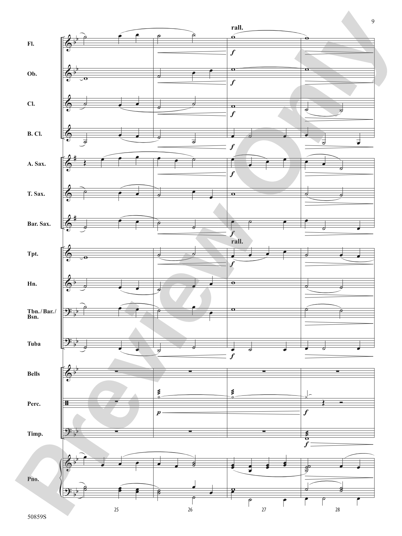 Whispers in the Wind: Concert Band Conductor Score & Parts