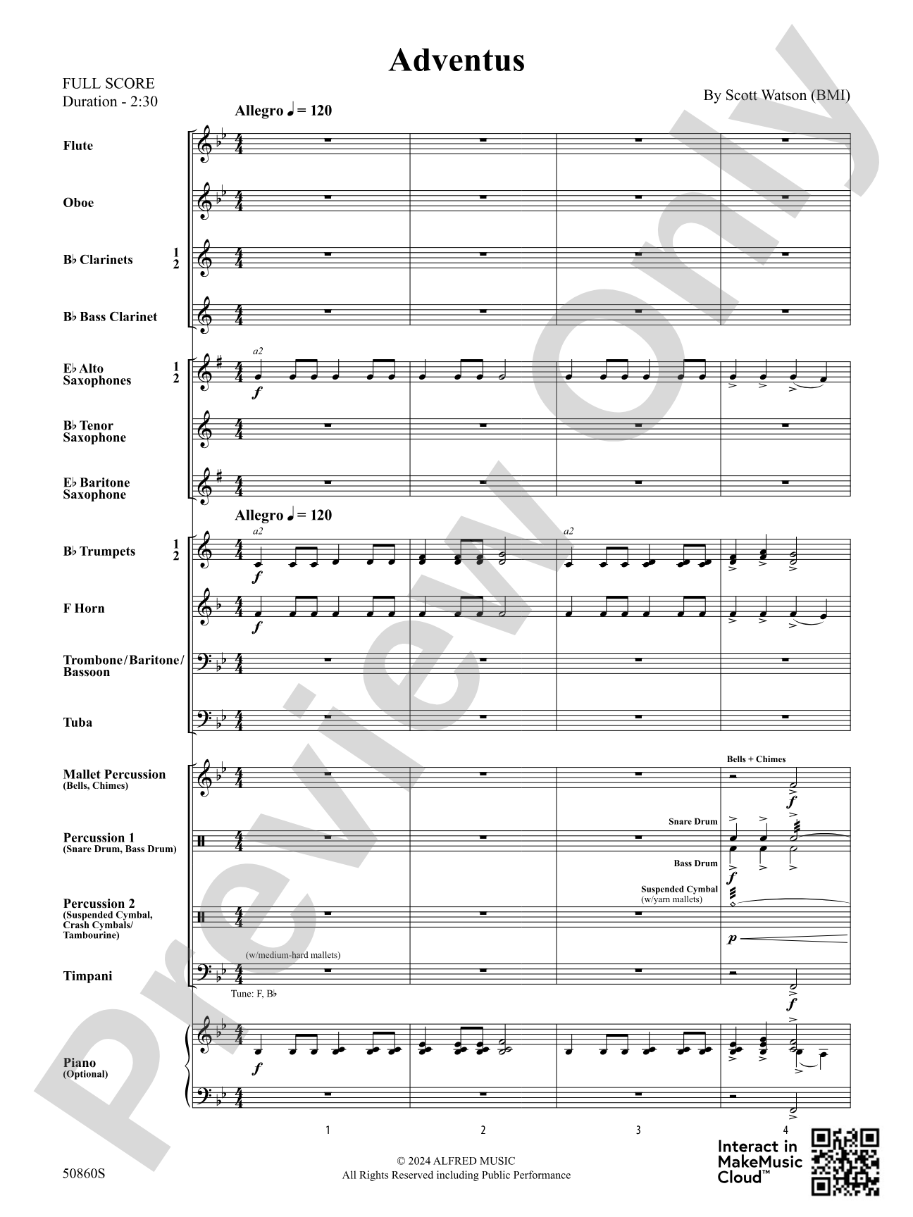 Adventus: Concert Band Conductor Score & Parts