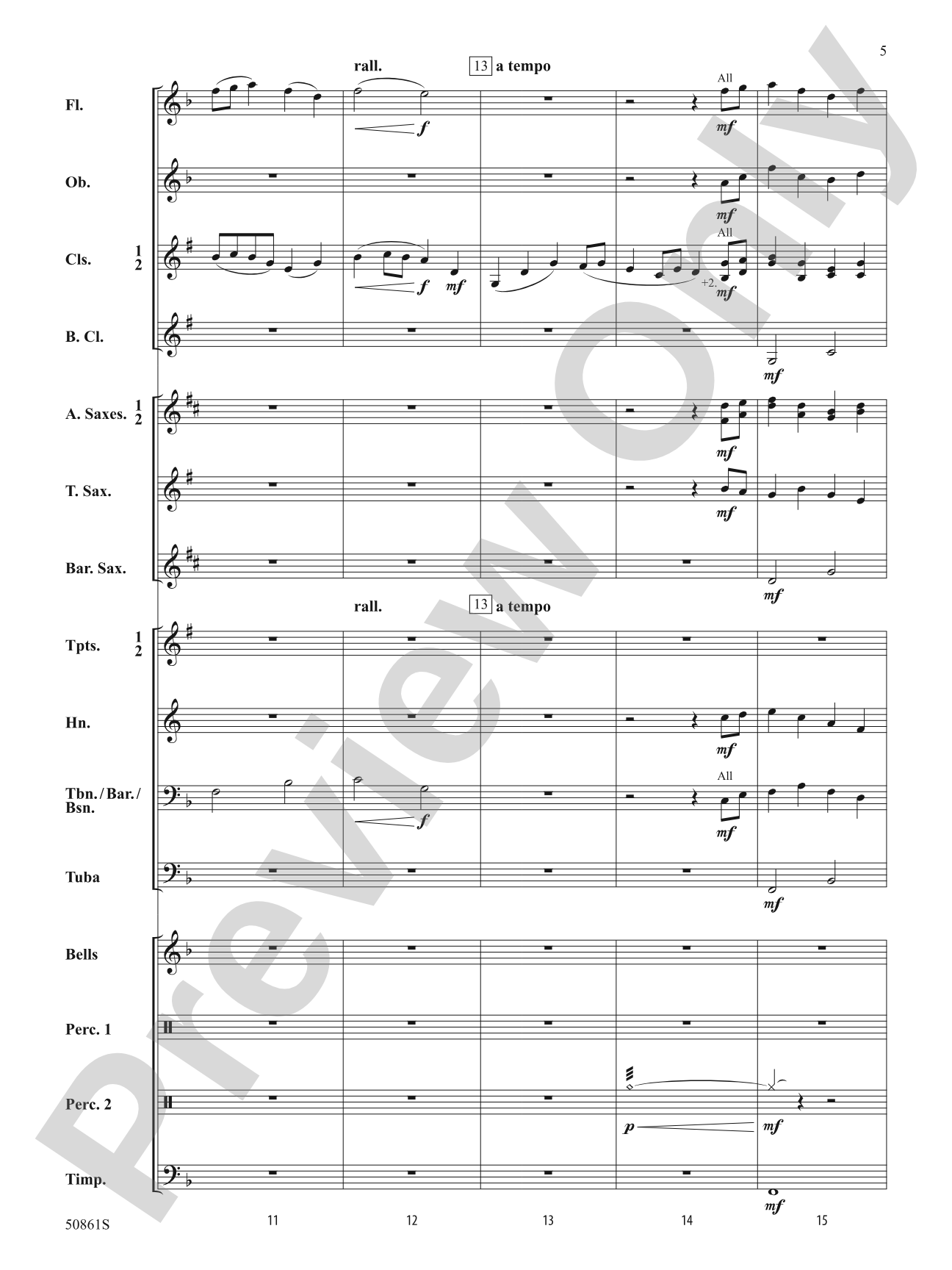 As One: Concert Band Conductor Score & Parts