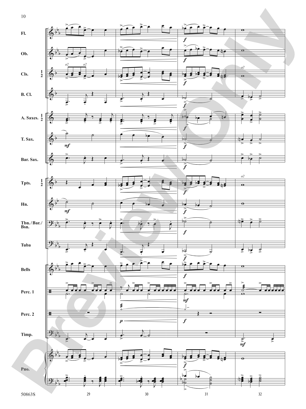 Mountainview Overture: Concert Band Conductor Score & Parts