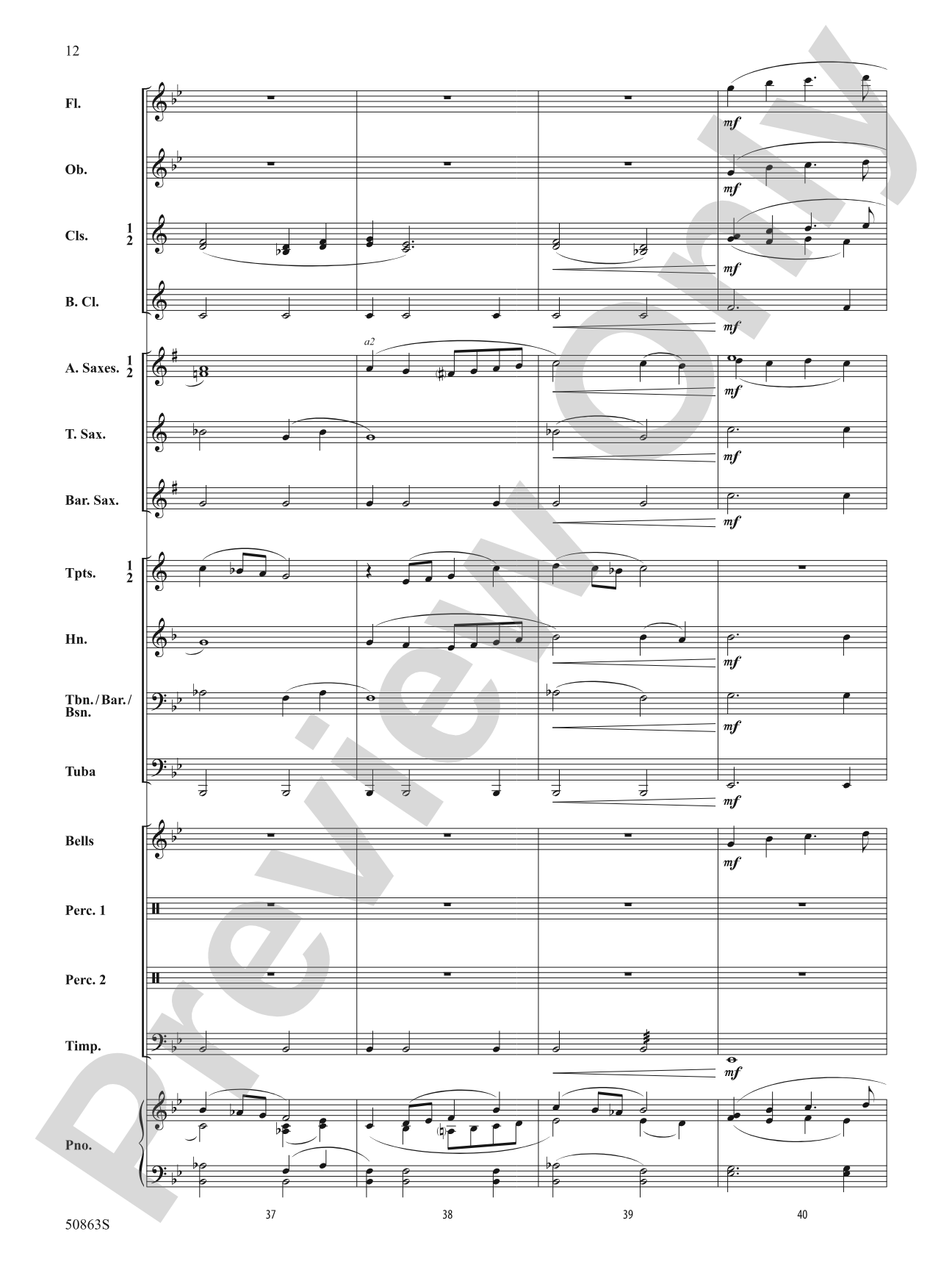 Mountainview Overture: Concert Band Conductor Score & Parts