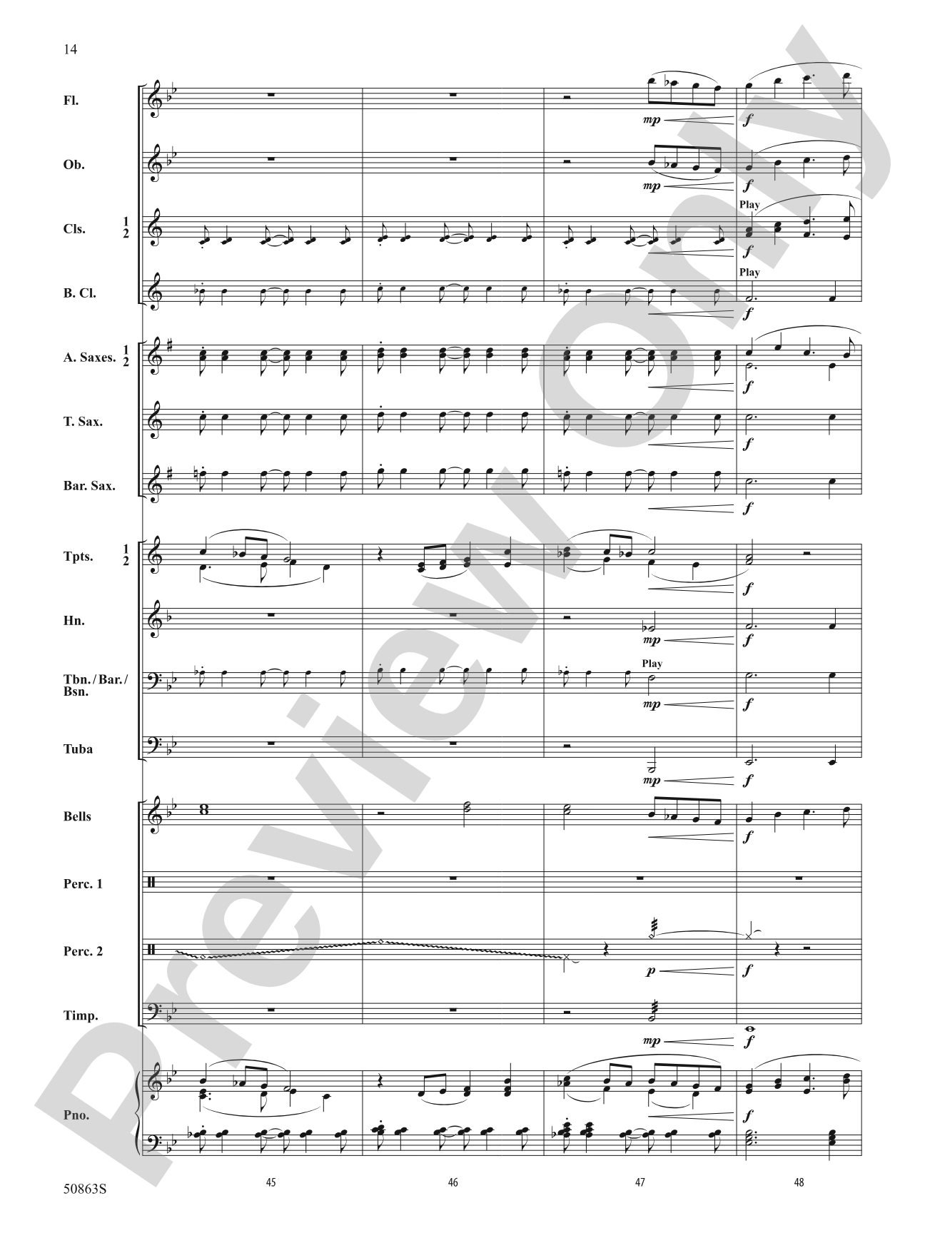 Mountainview Overture: Concert Band Conductor Score & Parts