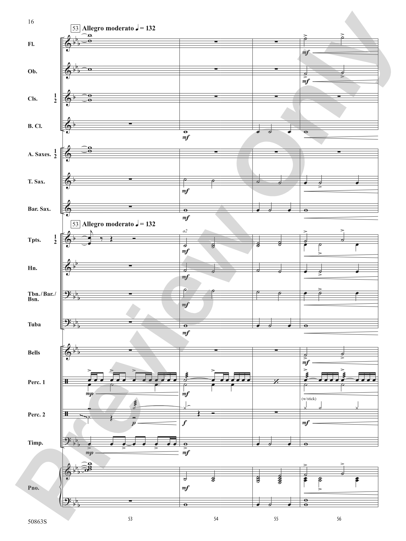 Mountainview Overture: Concert Band Conductor Score & Parts