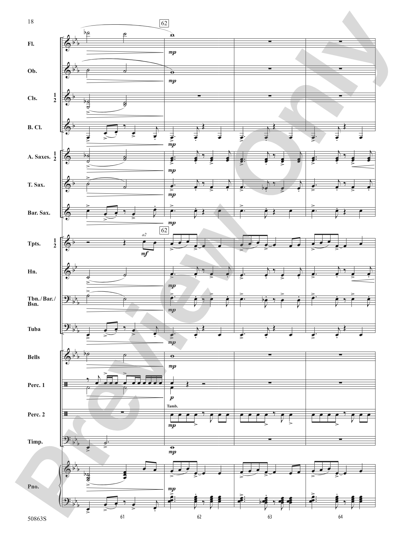 Mountainview Overture: Concert Band Conductor Score & Parts