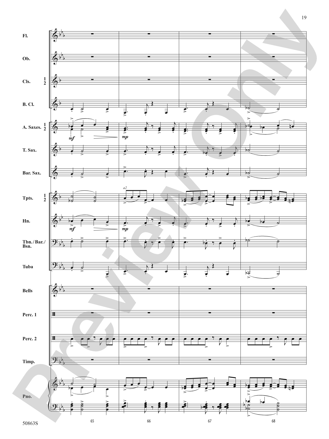 Mountainview Overture: Concert Band Conductor Score & Parts