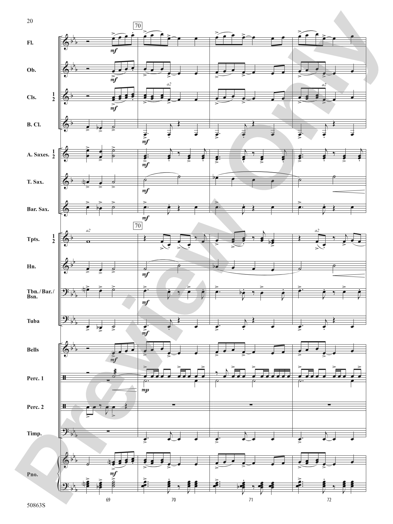 Mountainview Overture: Concert Band Conductor Score & Parts
