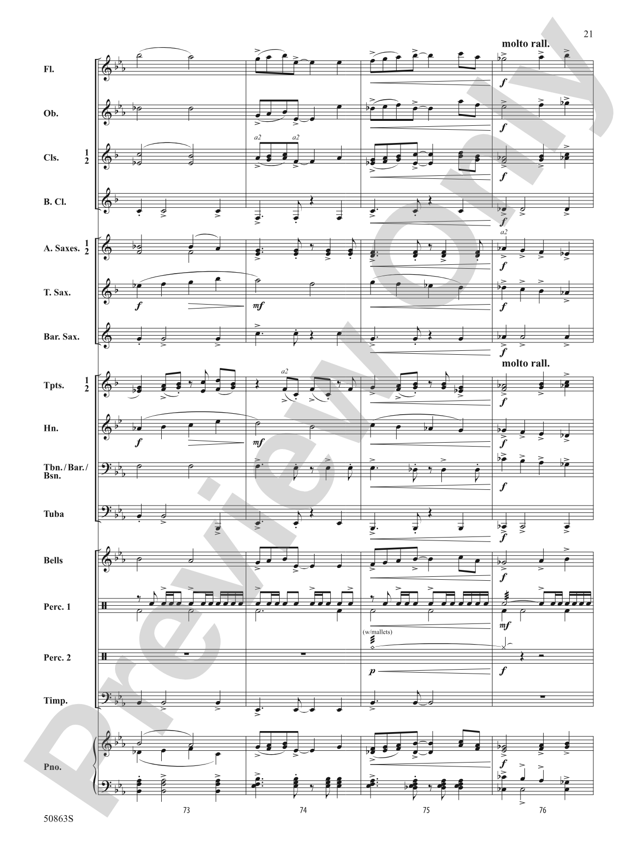 Mountainview Overture: Concert Band Conductor Score & Parts