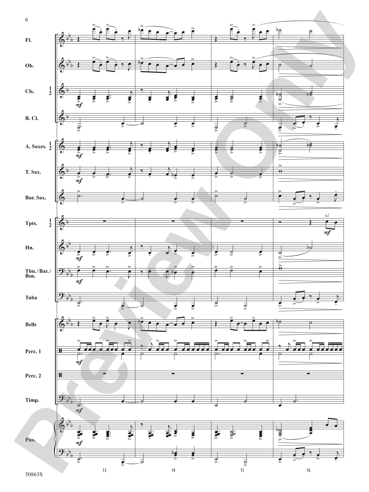 Mountainview Overture: Concert Band Conductor Score & Parts