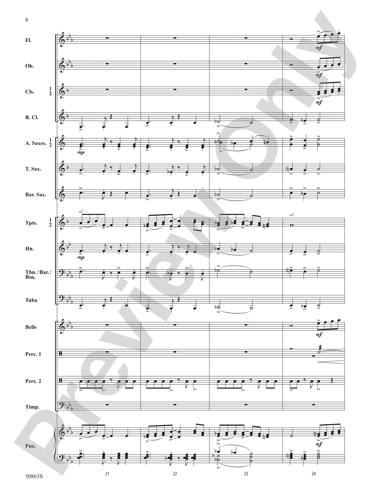 Mountainview Overture: Concert Band Conductor Score & Parts