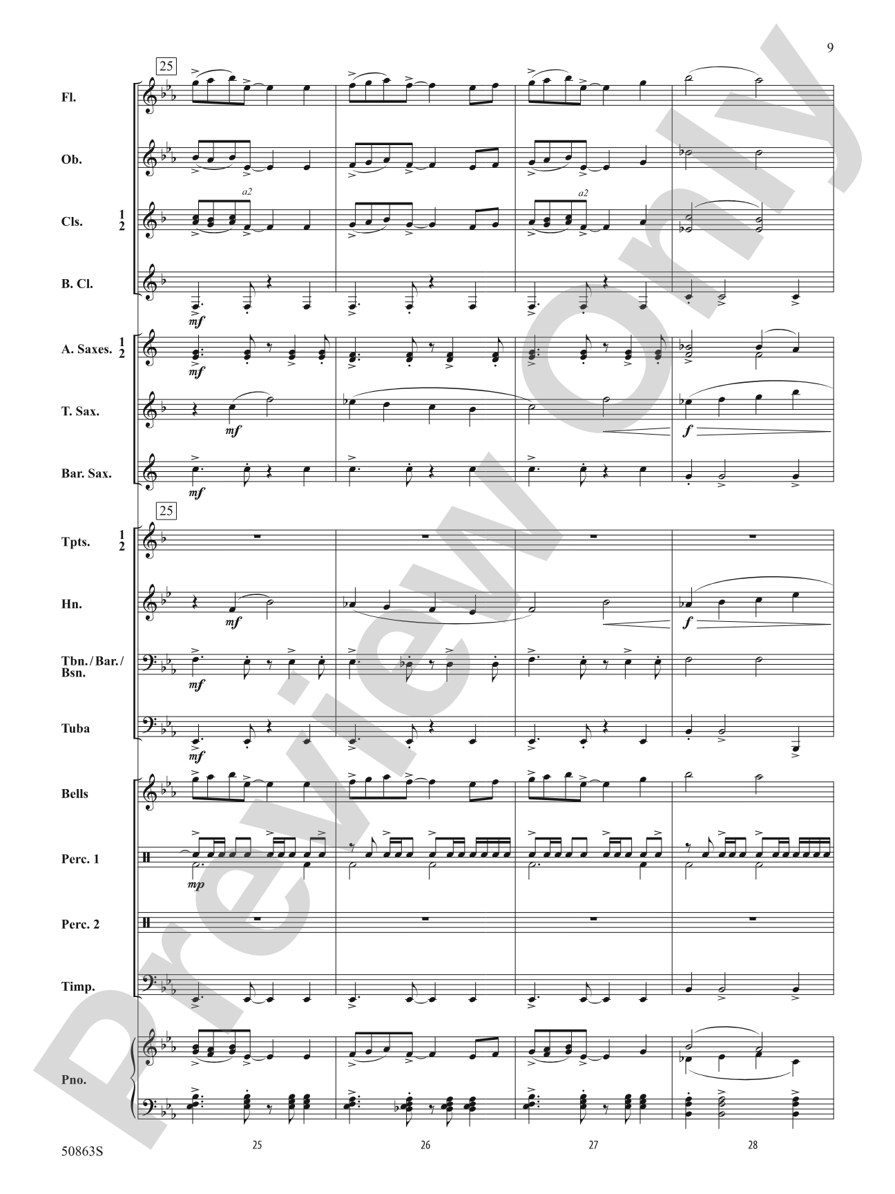 Mountainview Overture: Concert Band Conductor Score & Parts