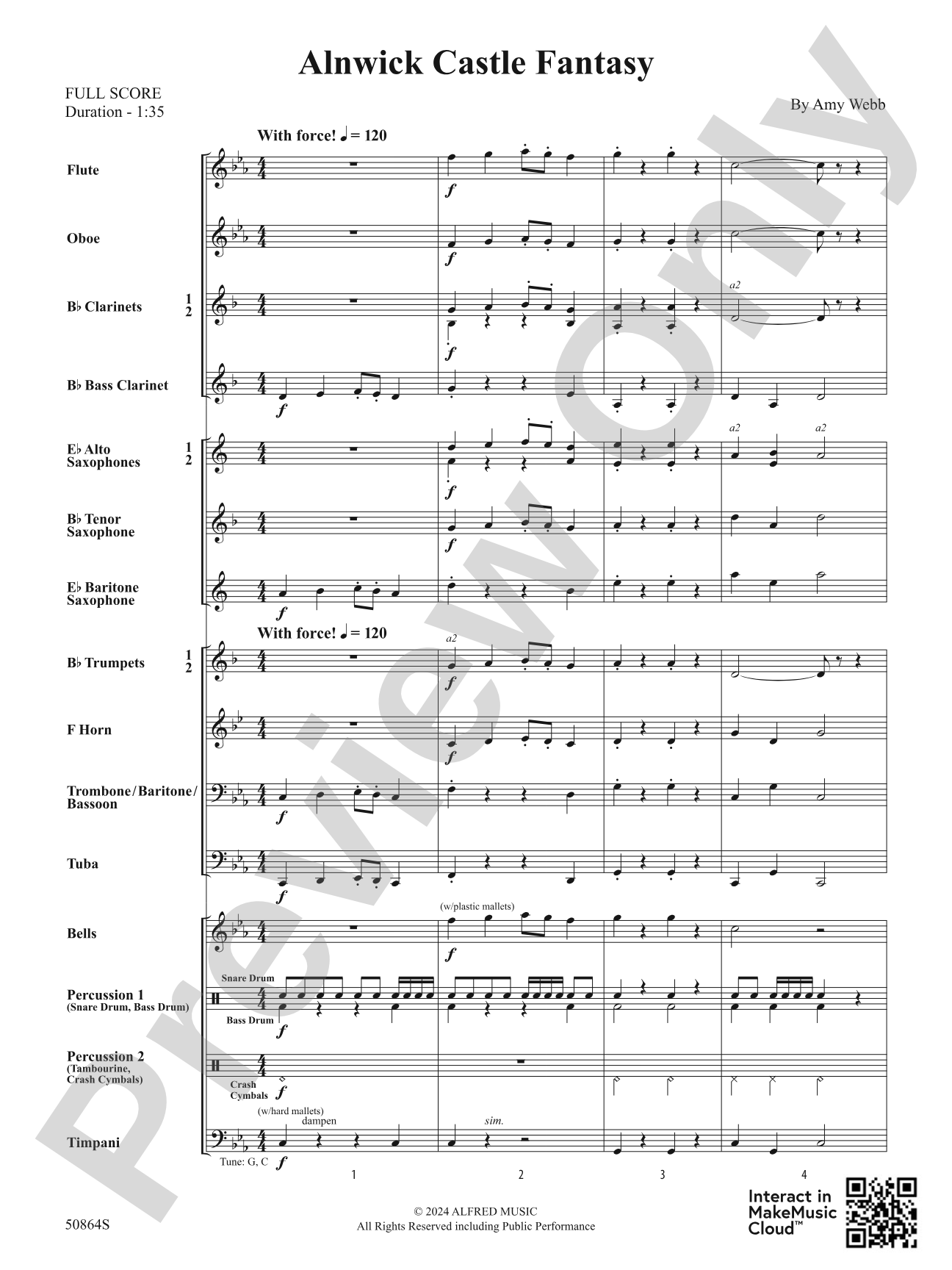 Alnwick Castle Fantasy: Concert Band Conductor Score & Parts