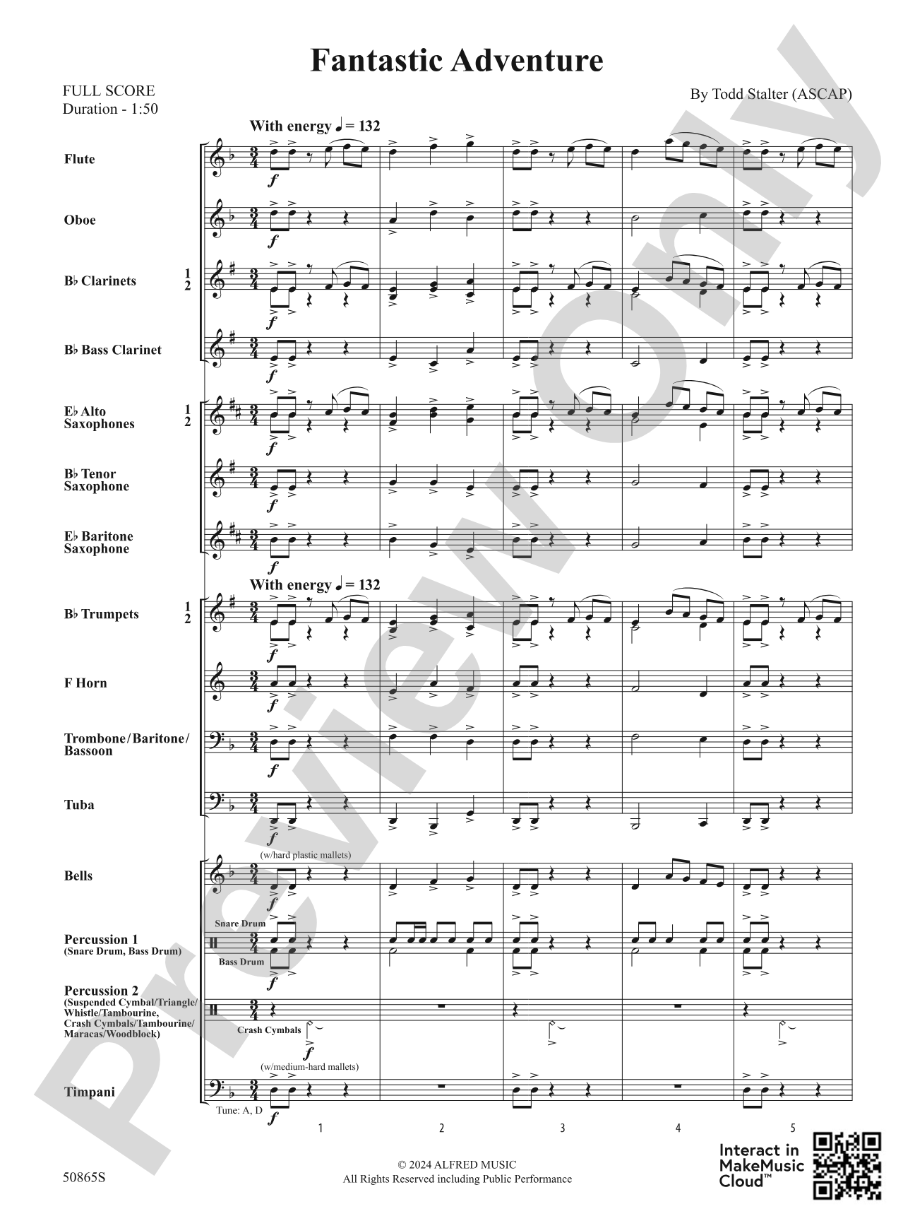 Fantastic Adventure: Concert Band Conductor Score & Parts