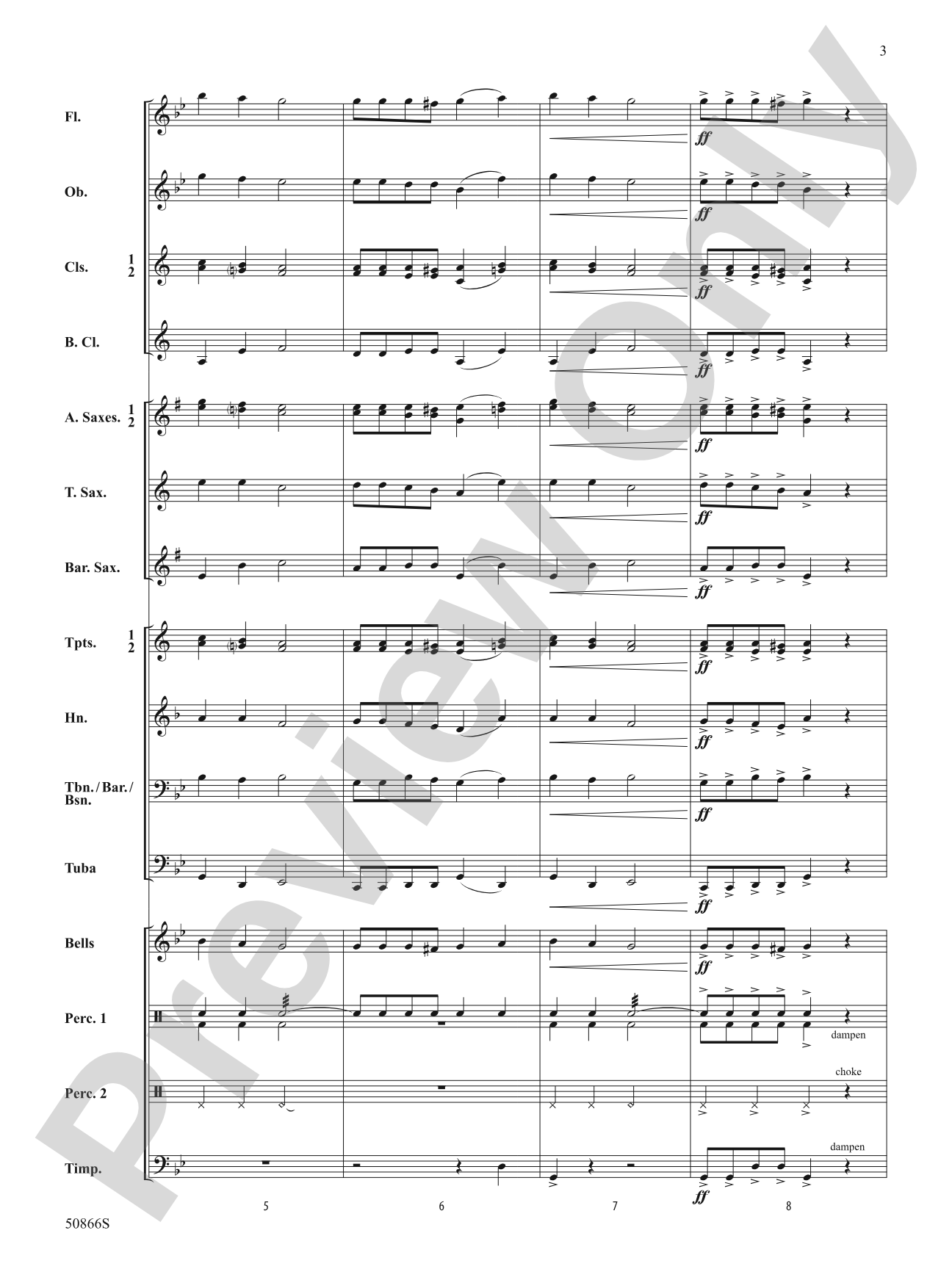 French Chanson: Concert Band Conductor Score & Parts