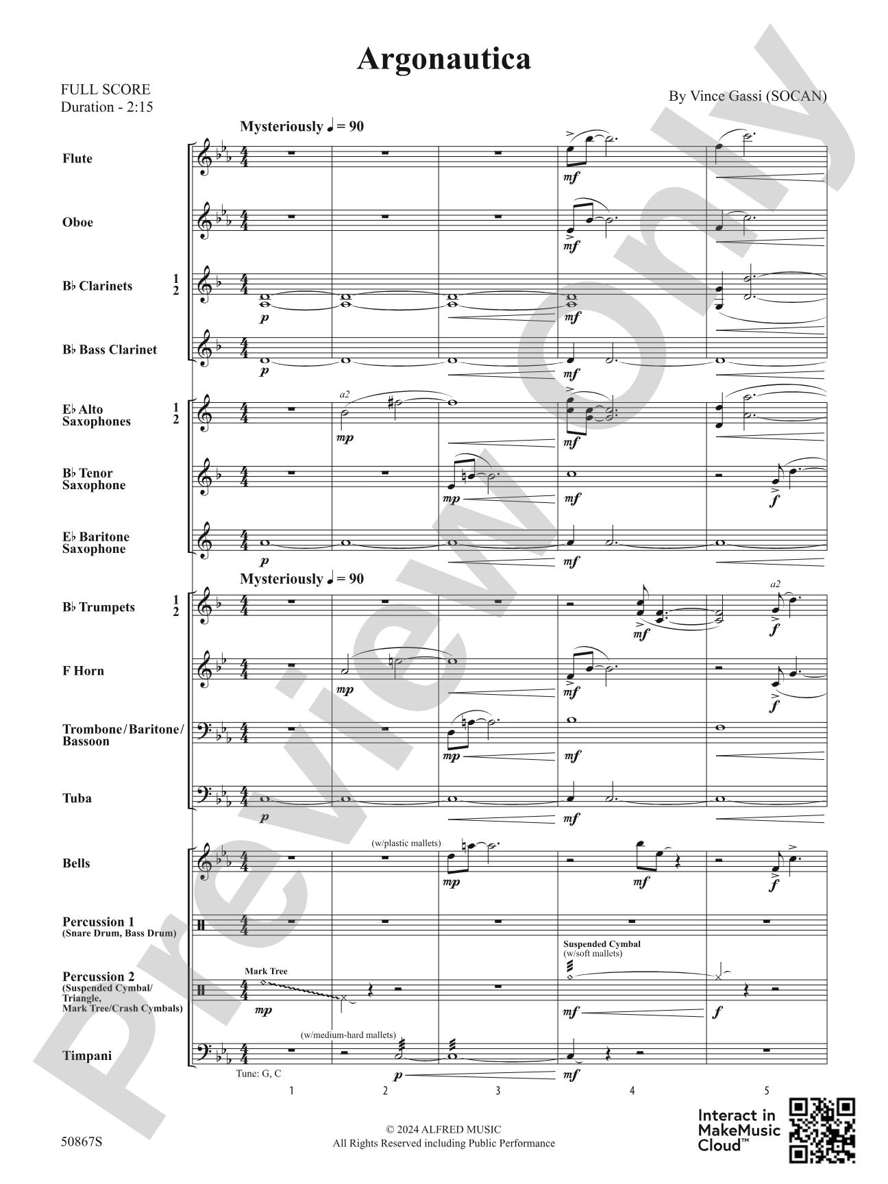 Argonautica: Concert Band Conductor Score & Parts