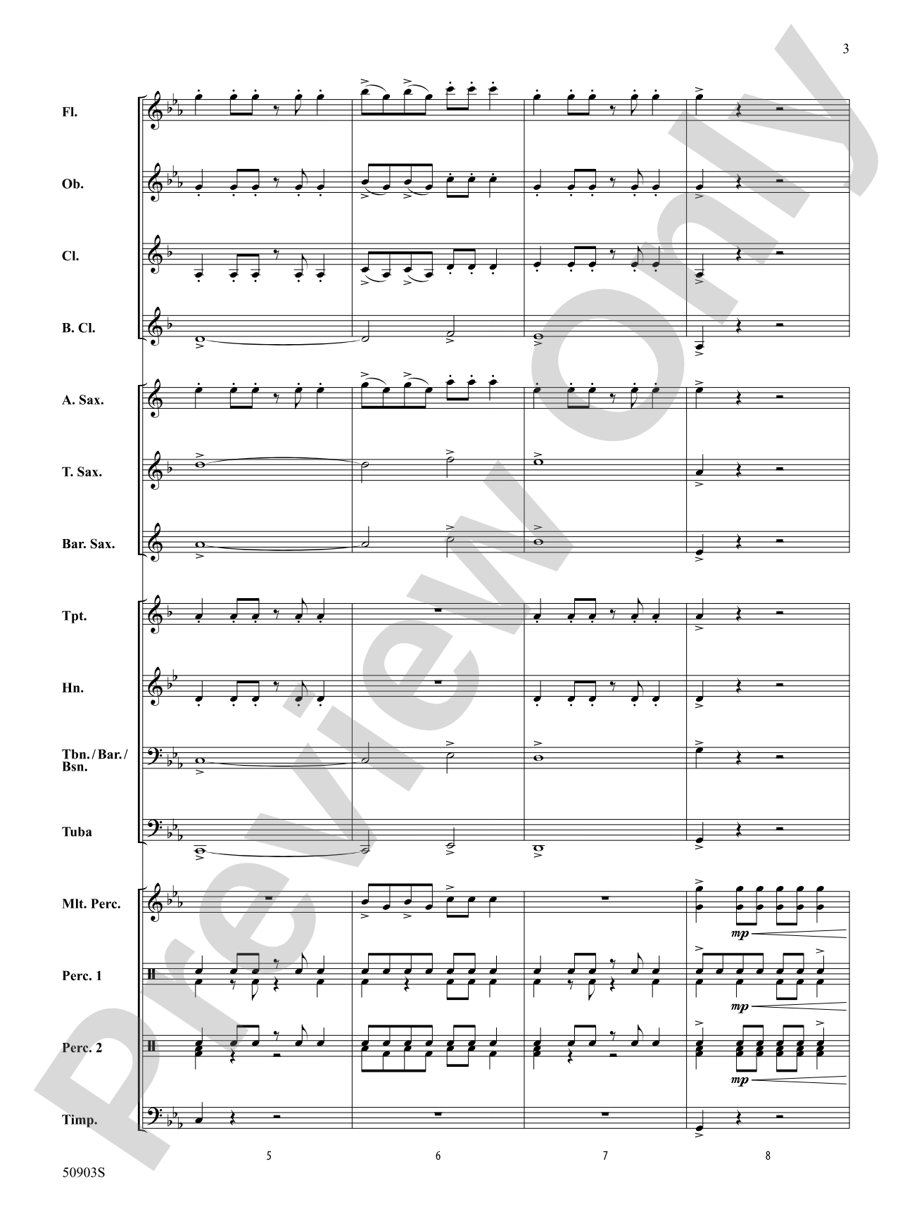 Ritmático: Concert Band Conductor Score & Parts