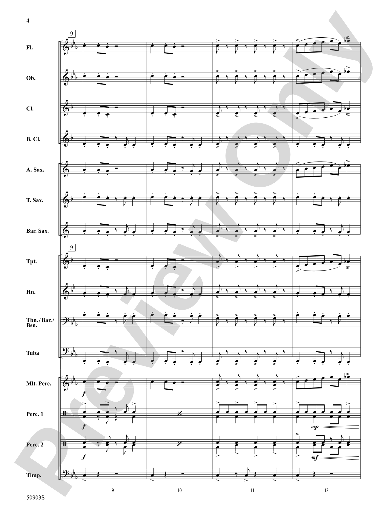 Ritmático: Concert Band Conductor Score & Parts