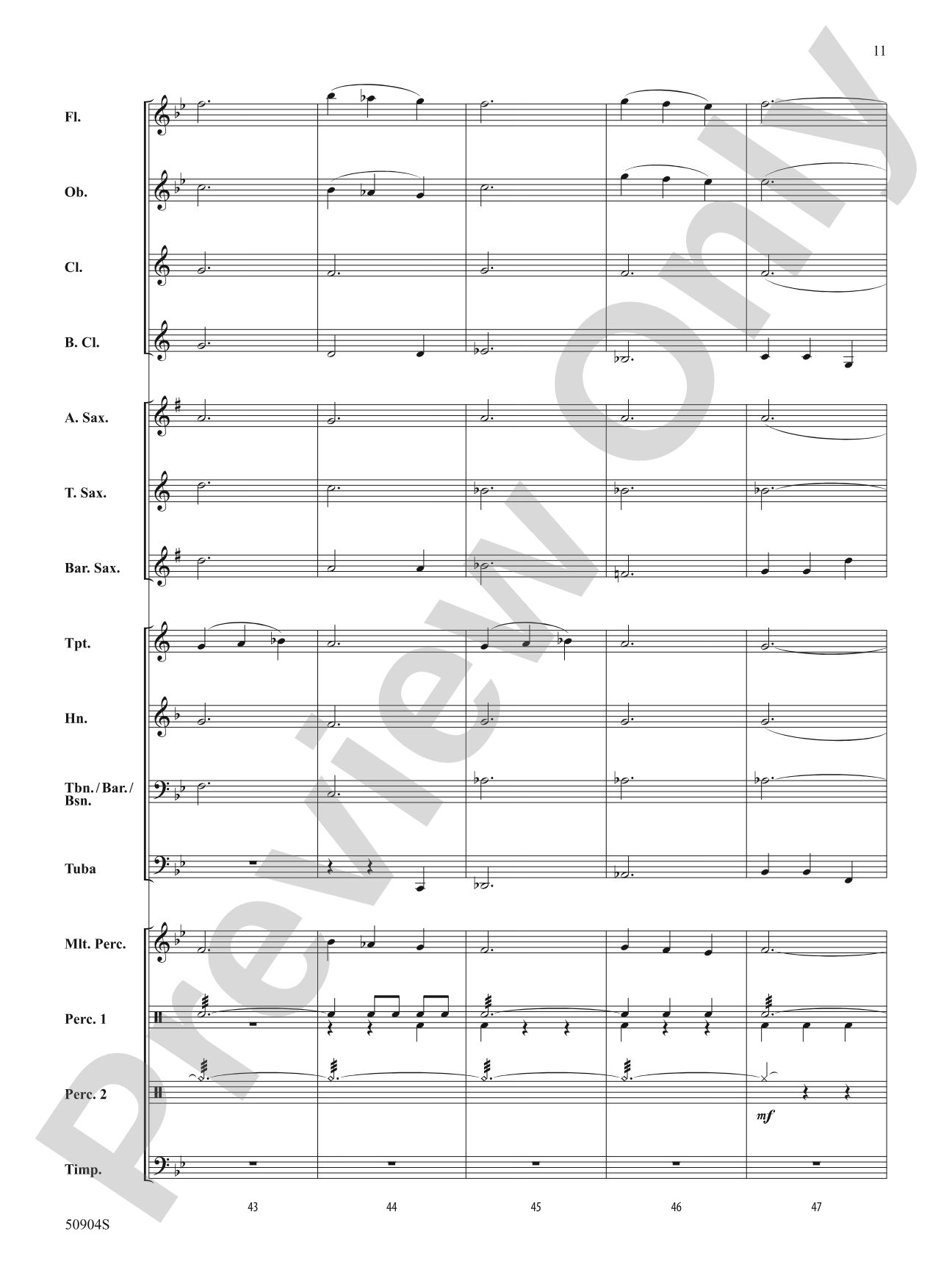 Beach Spring: Concert Band Conductor Score & Parts