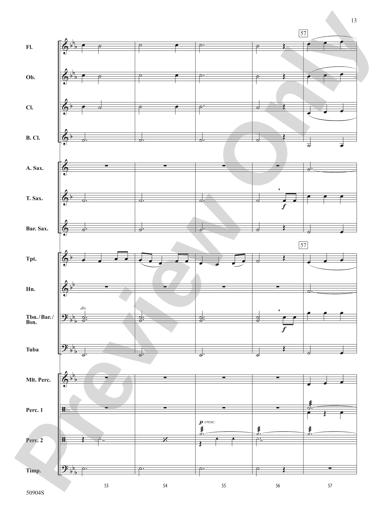 Beach Spring: Concert Band Conductor Score & Parts