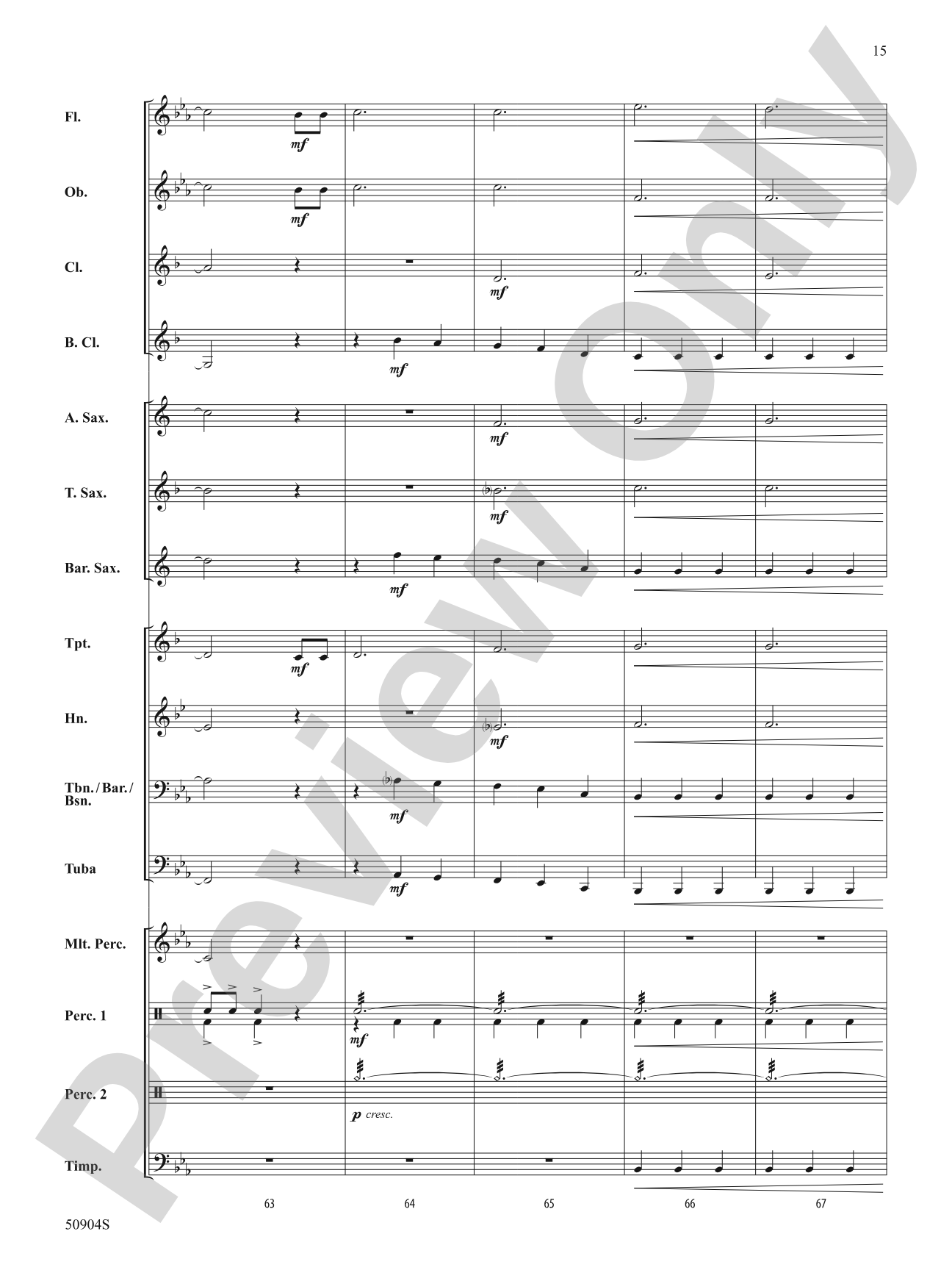 Beach Spring: Concert Band Conductor Score & Parts