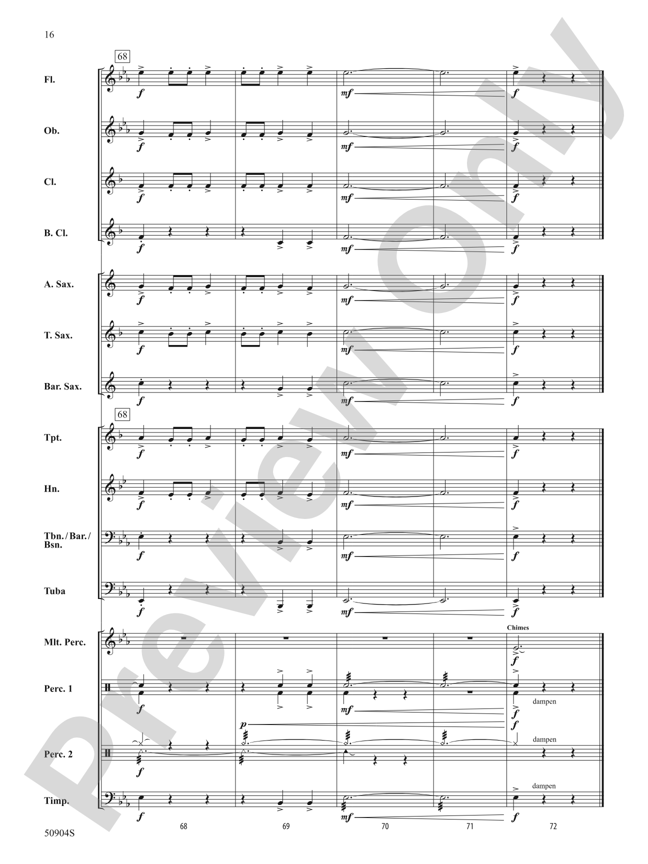 Beach Spring: Concert Band Conductor Score & Parts