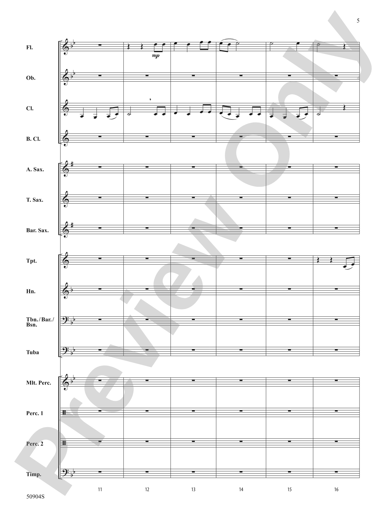 Beach Spring: Concert Band Conductor Score & Parts