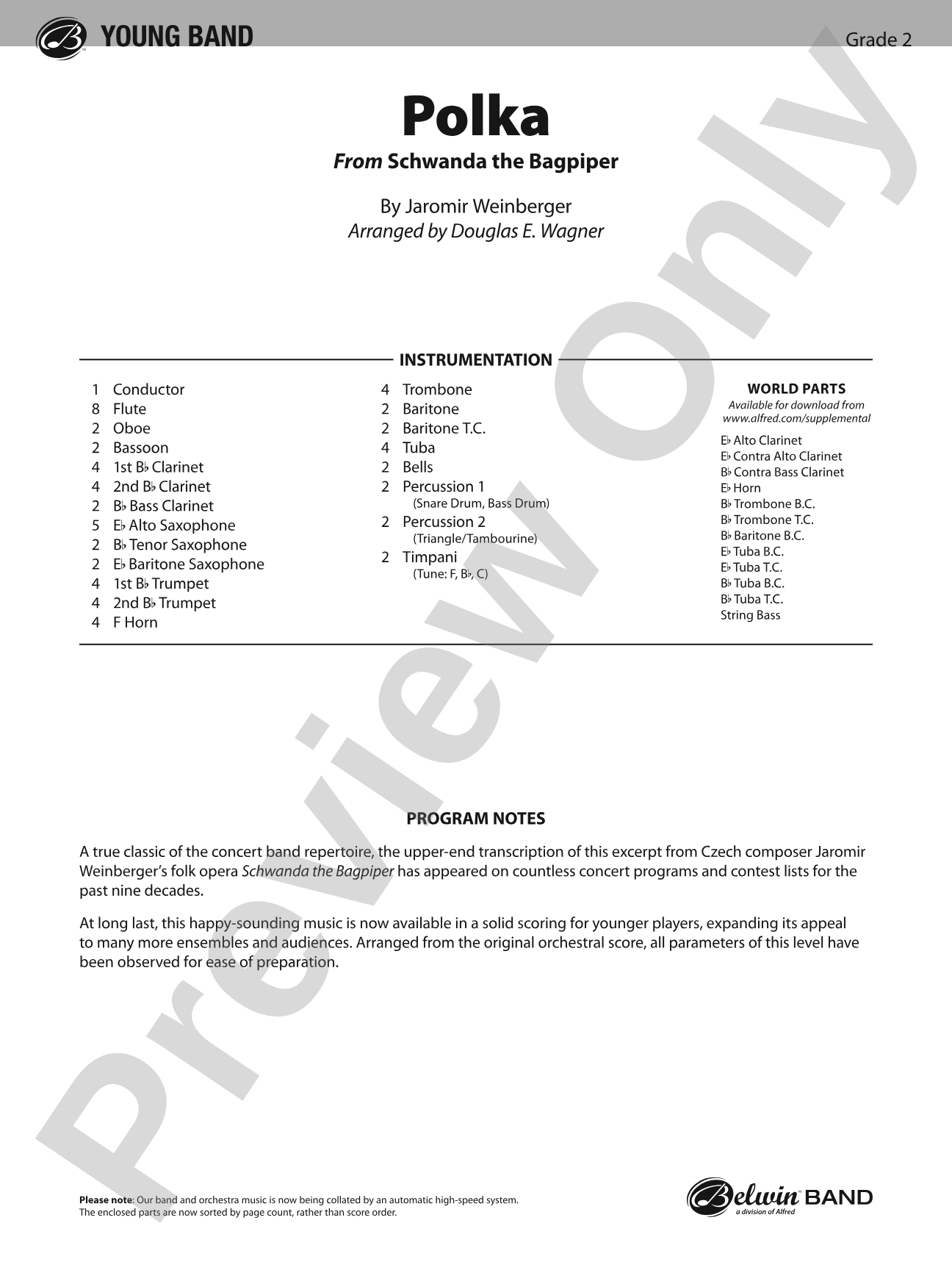 Polka: Concert Band Conductor Score & Parts