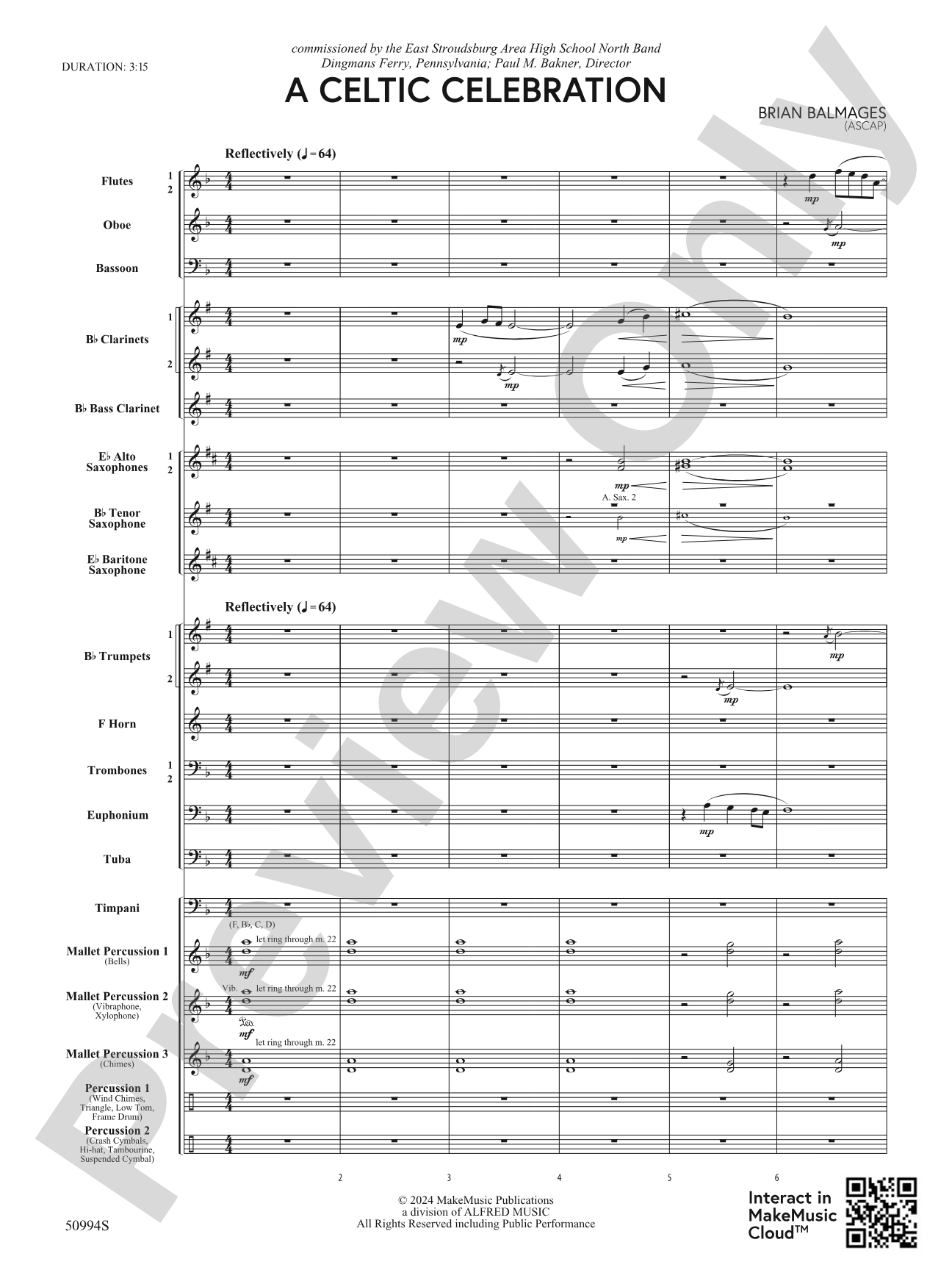 A Celtic Celebration: Concert Band Conductor Score & Parts